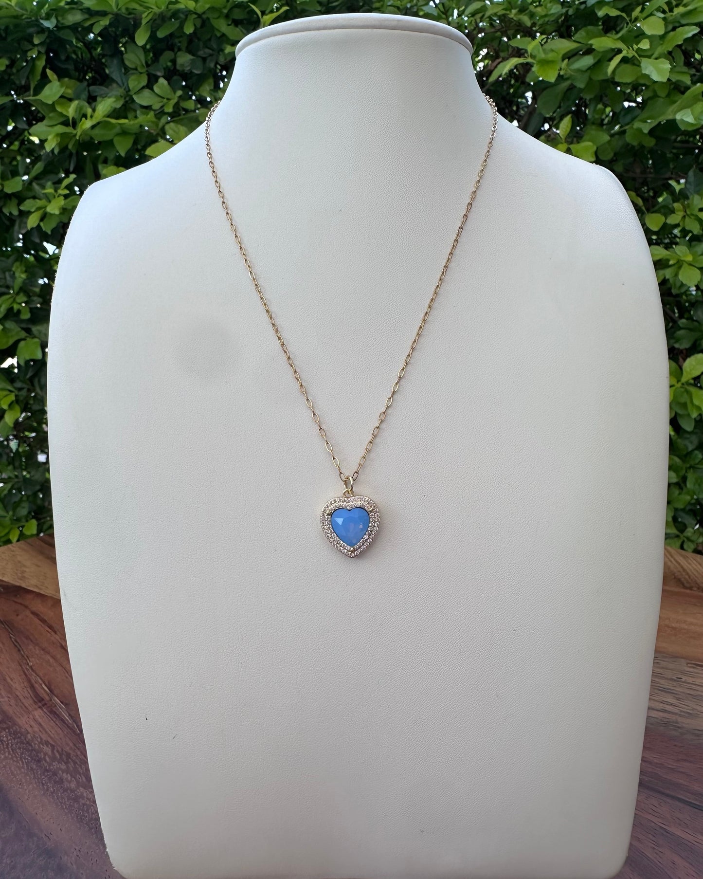 Collar Corazón Azul