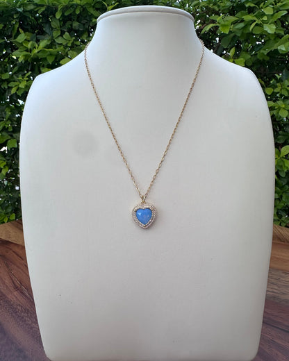 Collar Corazón Azul