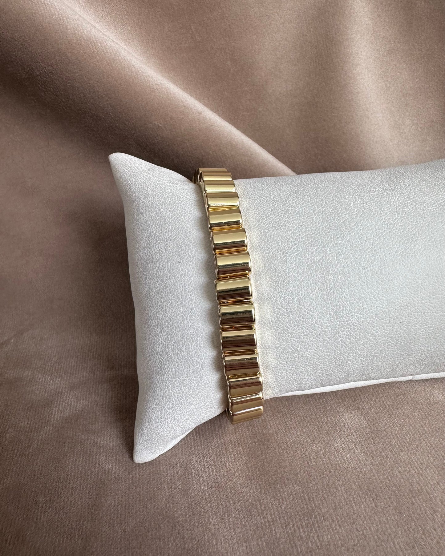 Pulsera Bloques Dorado