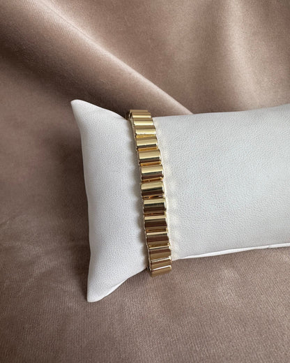 Pulsera Bloques Dorado