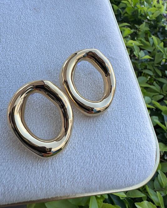 Arete Ovalado Dorado