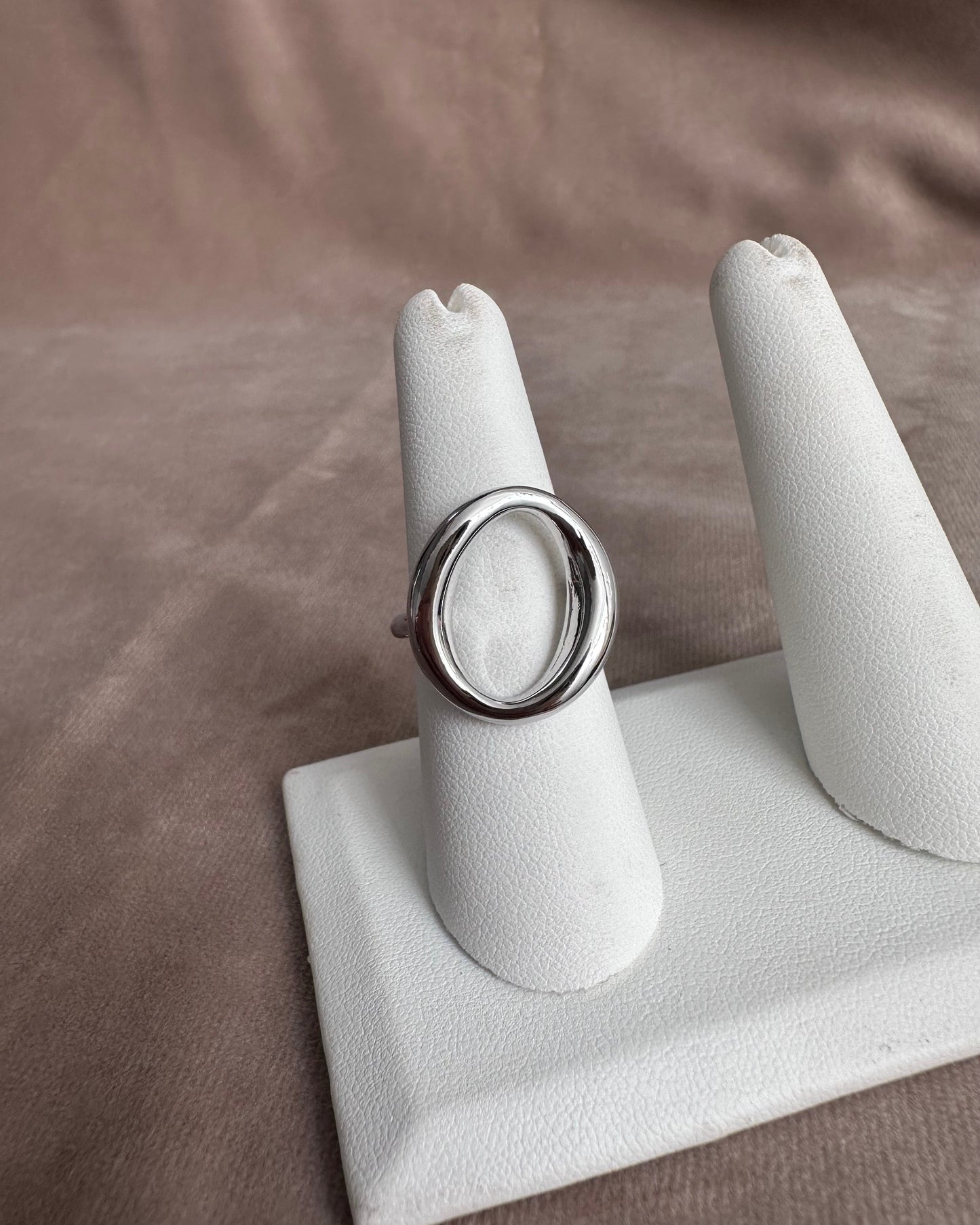 Anillo Oval Med Plata