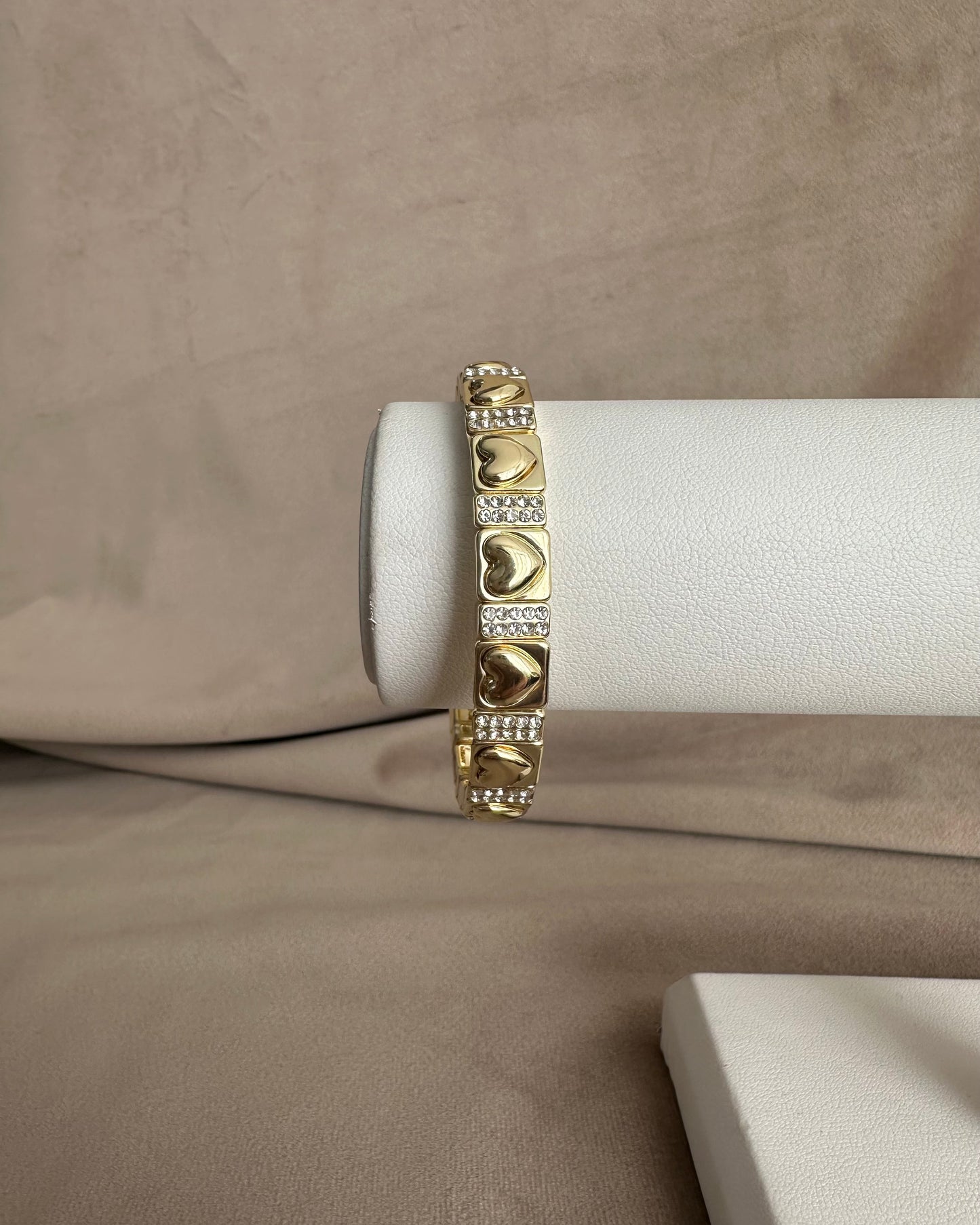 Pulsera Corazones Brillo