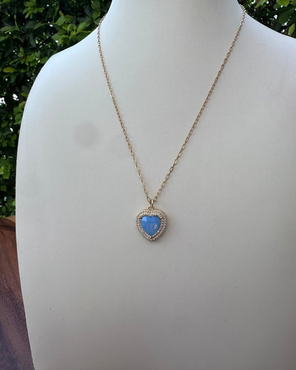 Collar Corazón Azul