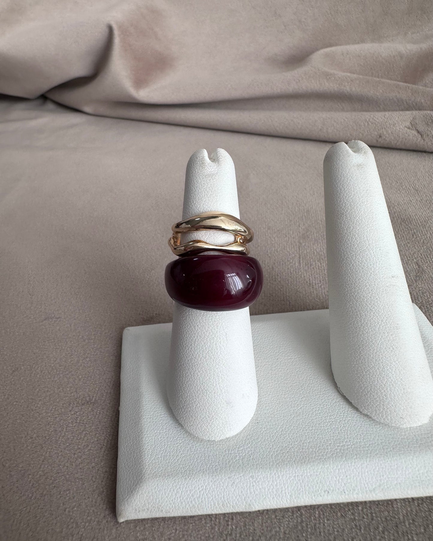 Set Anillo Burgundy