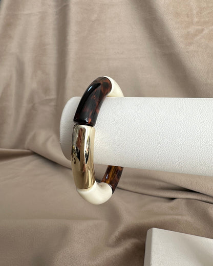 Pulsera Acrílico Café Beige