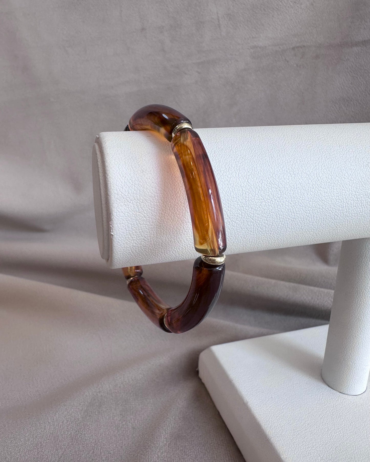 Pulsera Acrílico Café Ch