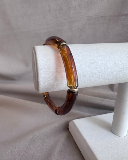 Pulsera Acrílico Café Ch