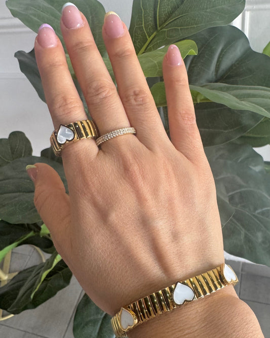 Anillo Corazón Blanco