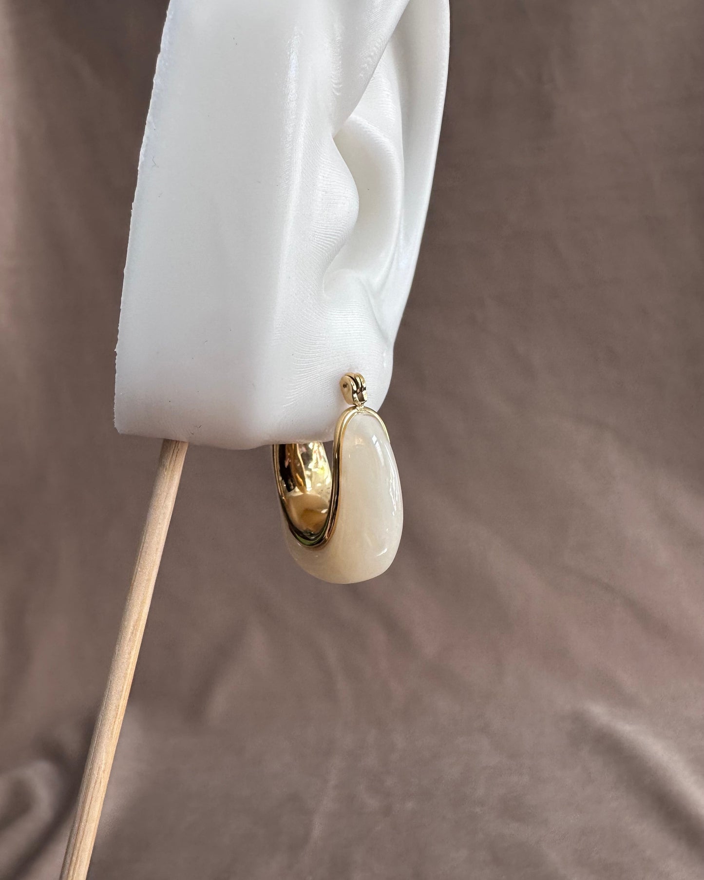 Arracada Chunky Beige