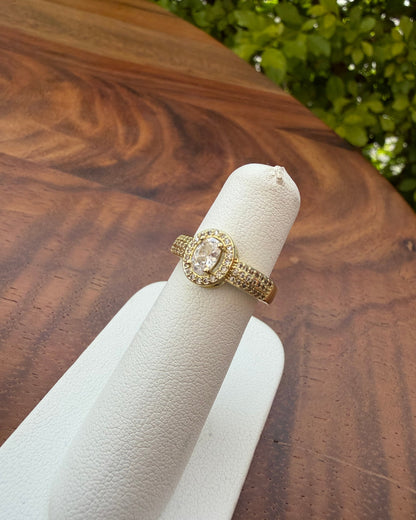 Anillo Brillo Ovalado