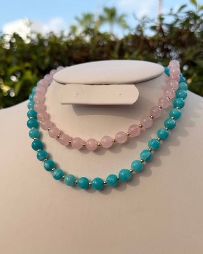 Collar Cuarzo Rosa