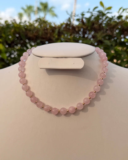 Collar Cuarzo Rosa