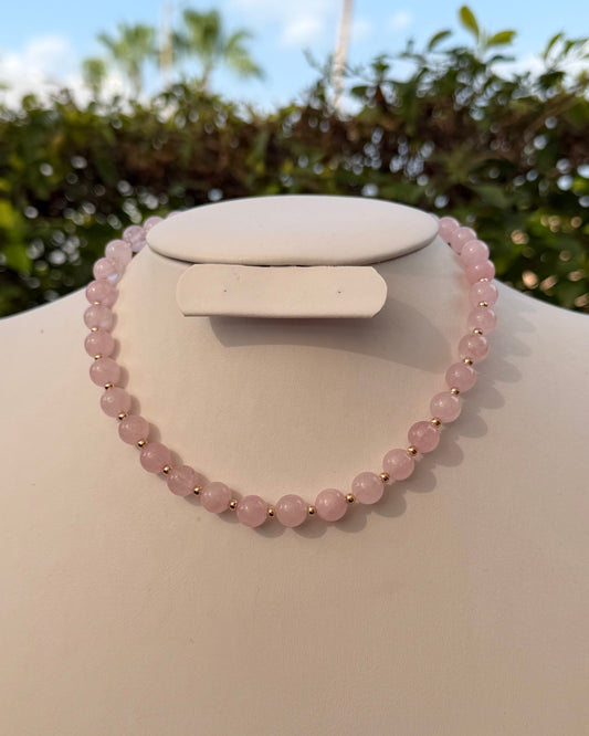 Collar Cuarzo Rosa