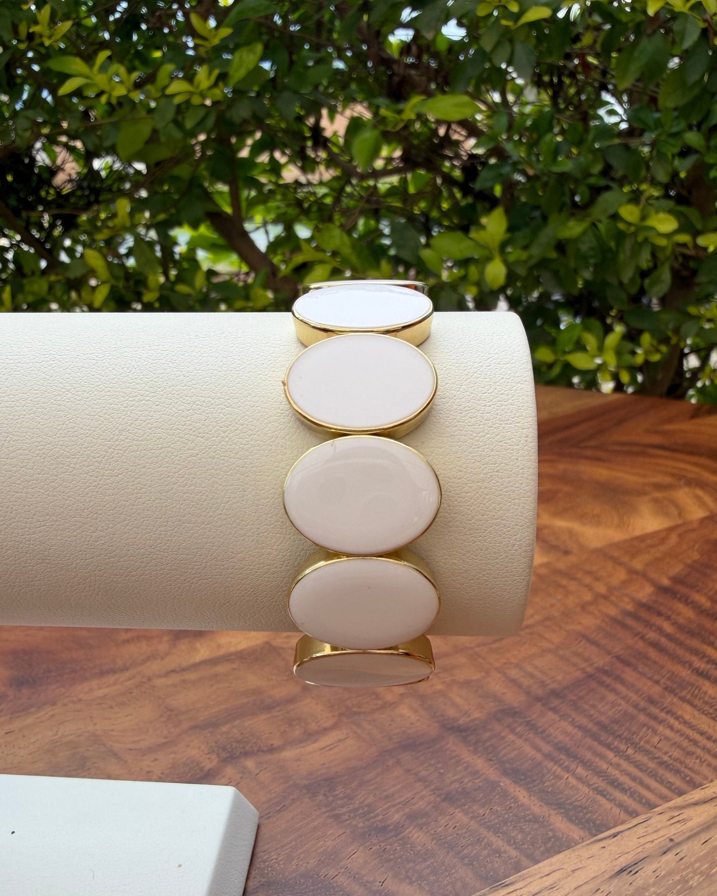 Pulsera Oval Blanca