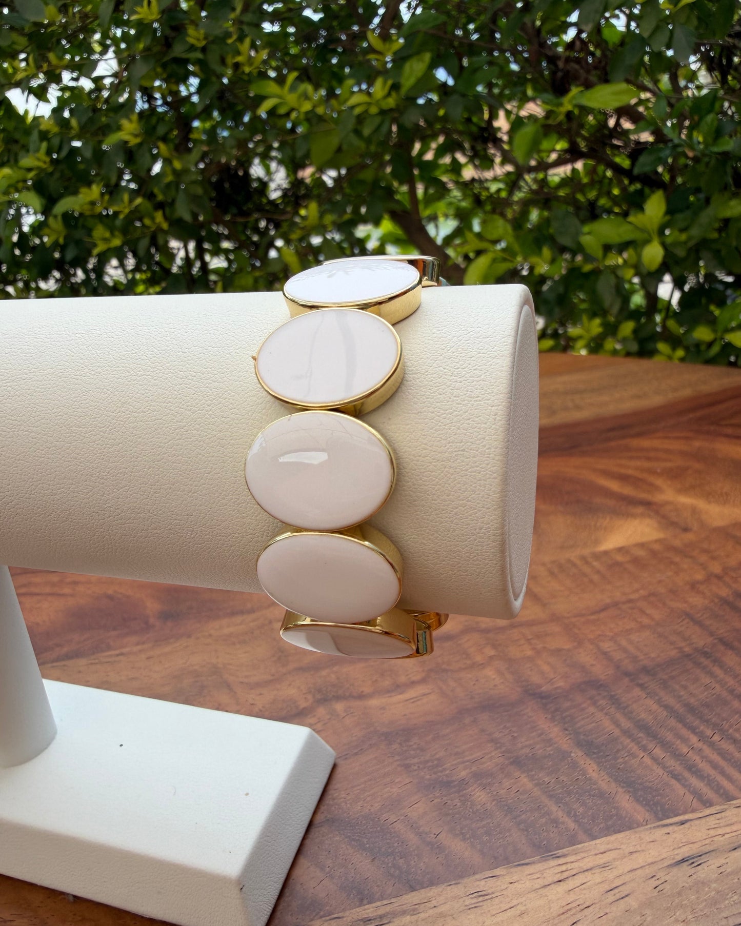 Pulsera Oval Blanca