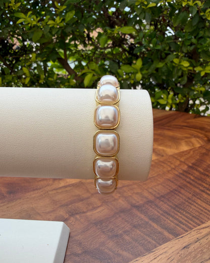 Pulsera Cuadro Perla