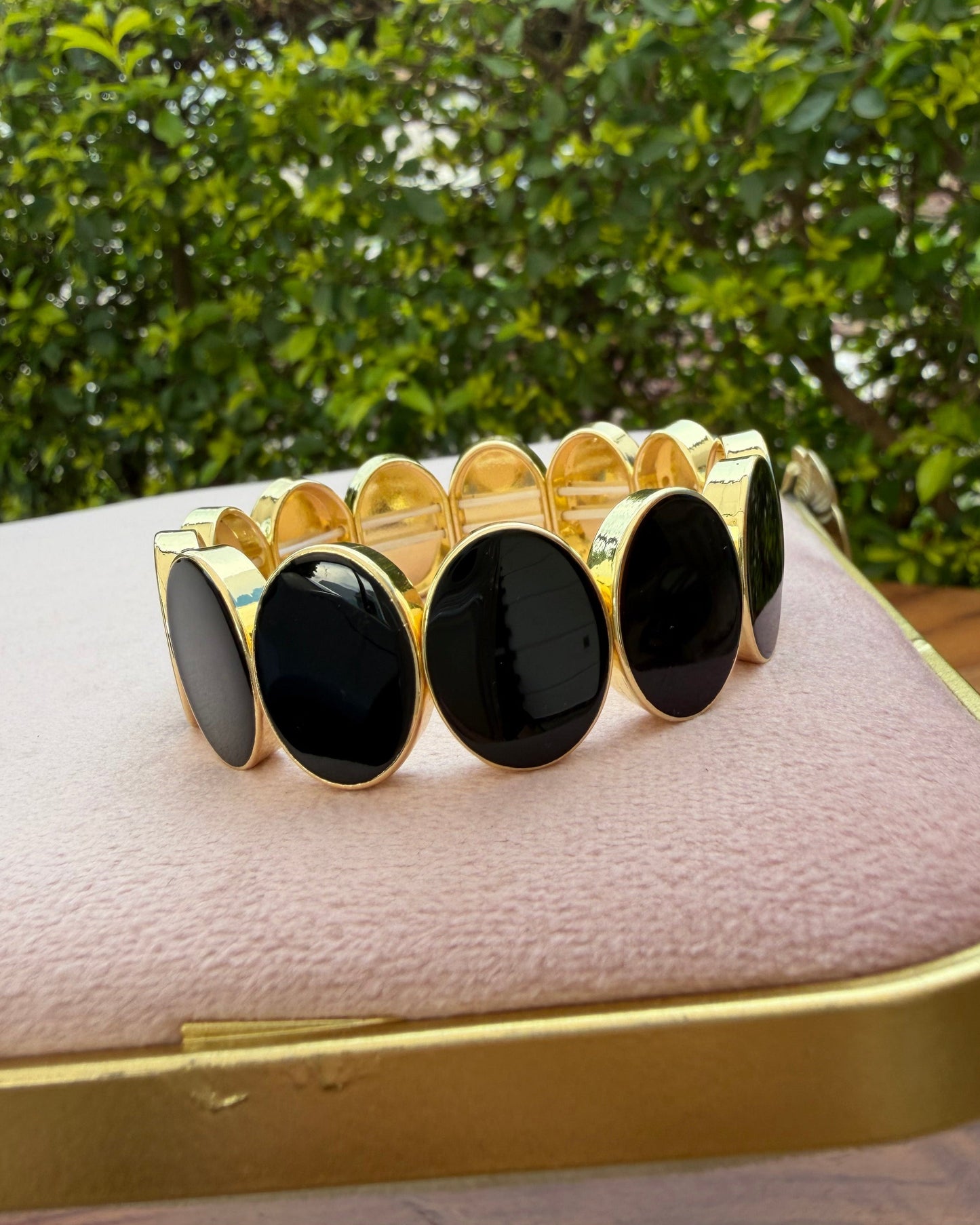 Pulsera Oval Negra