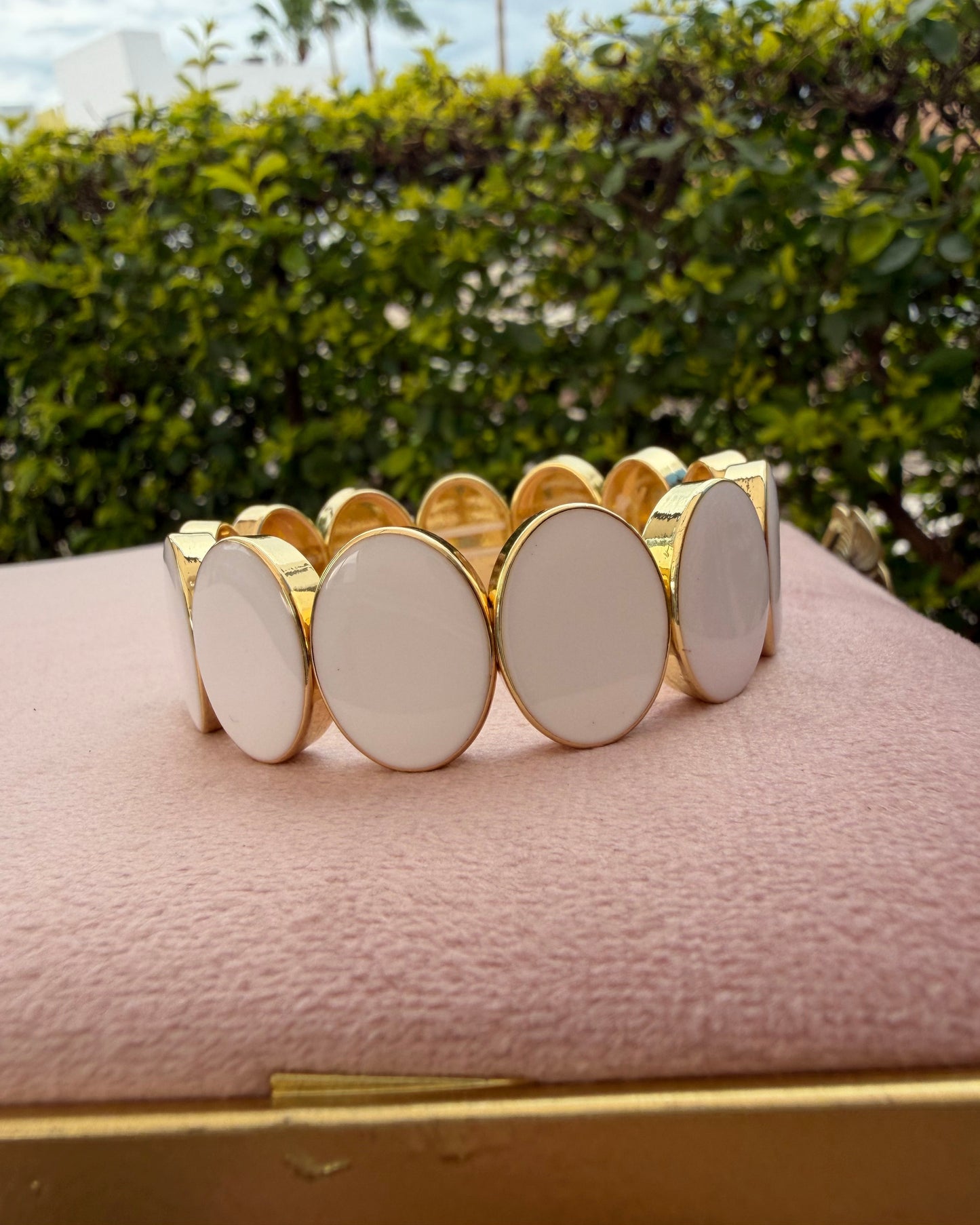 Pulsera Oval Blanca