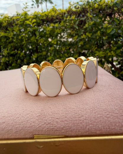 Pulsera Oval Blanca