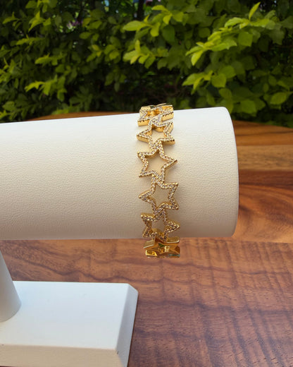 Pulsera Abierta Estrellas