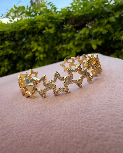 Pulsera Abierta Estrellas