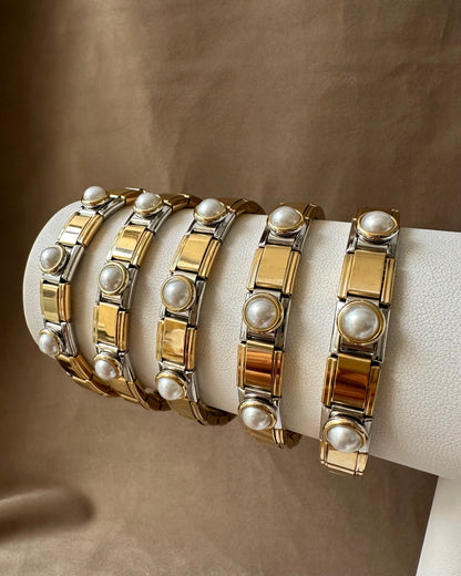 Pulsera Italiana Perlas