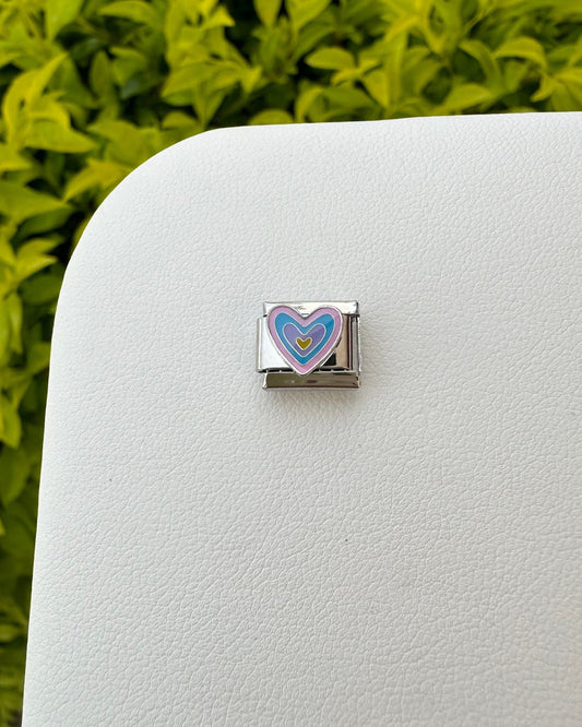 Charm Corazón Rosa Lila
