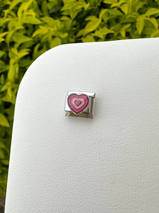 Charm Corazón Rosa Lila
