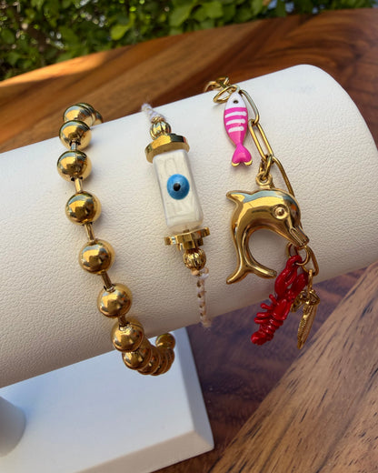 Pulsera Hilo Ojo Blanco