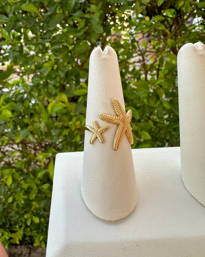 Anillo Dos Estrellas de Mar