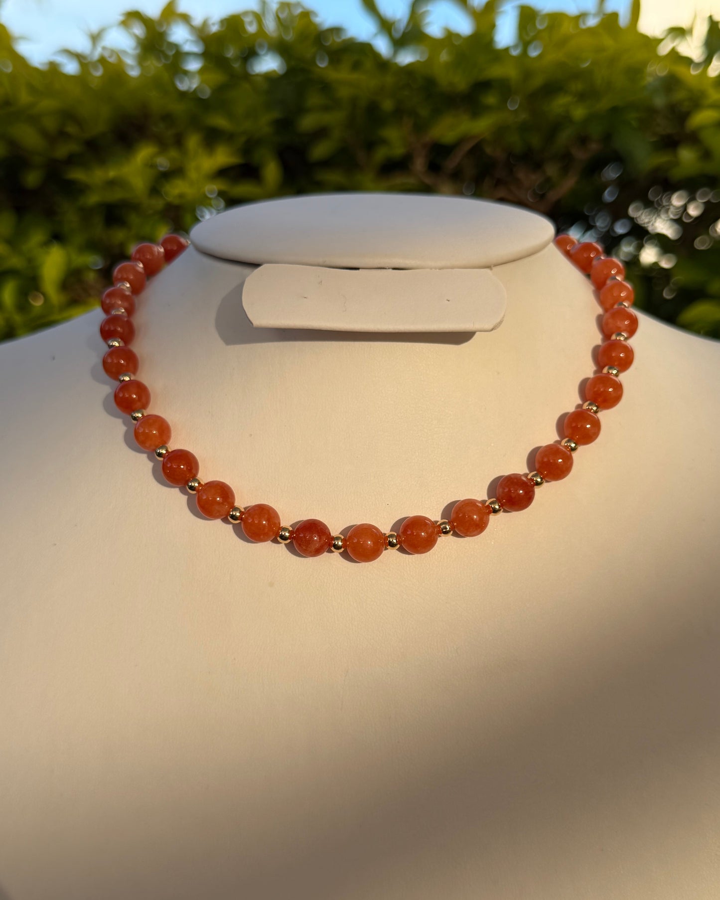 Collar Jade Naranja