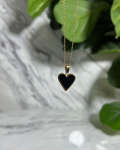 Collar Corazón Negro
