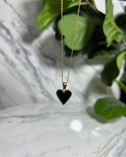Collar Corazón Negro