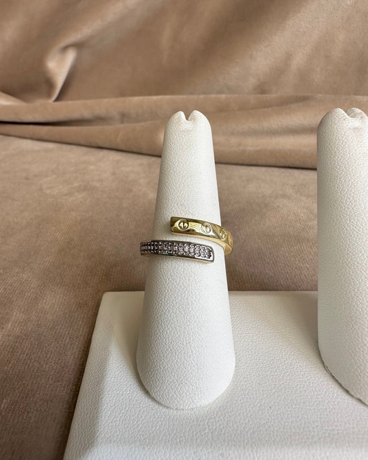 Anillo Bicolor Entrelazado