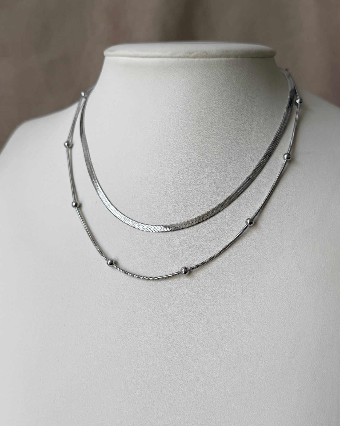 Collar Doble Separado Plata
