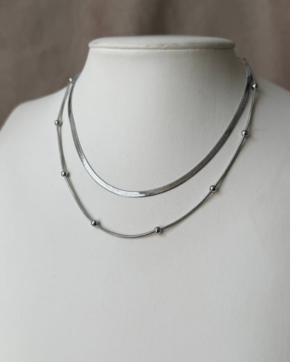 Collar Doble Separado Plata