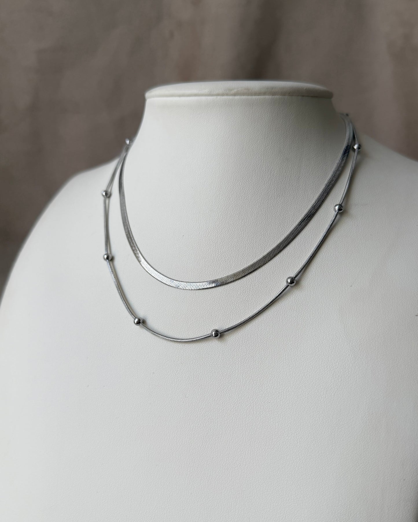Collar Doble Separado Plata