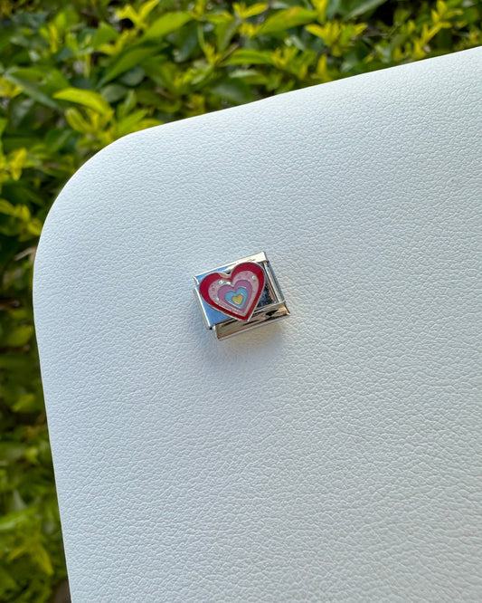 Charm Corazón Rojo Azul