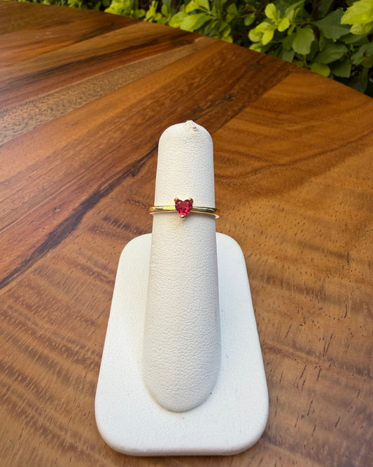 Anillo Corazón Rosa