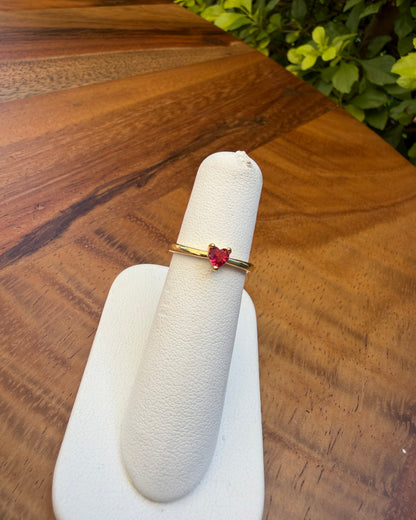 Anillo Corazón Rosa