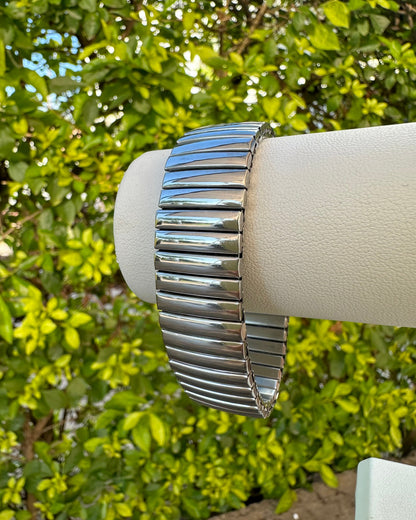 Pulsera Dura Gruesa Plata
