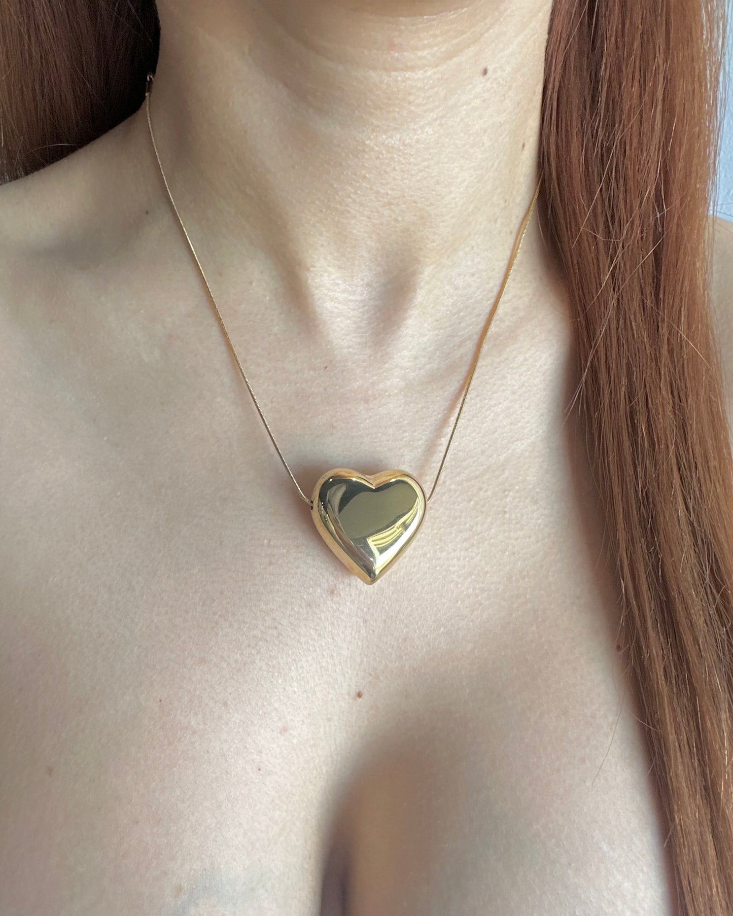 Collar Corazón Inflado Grande
