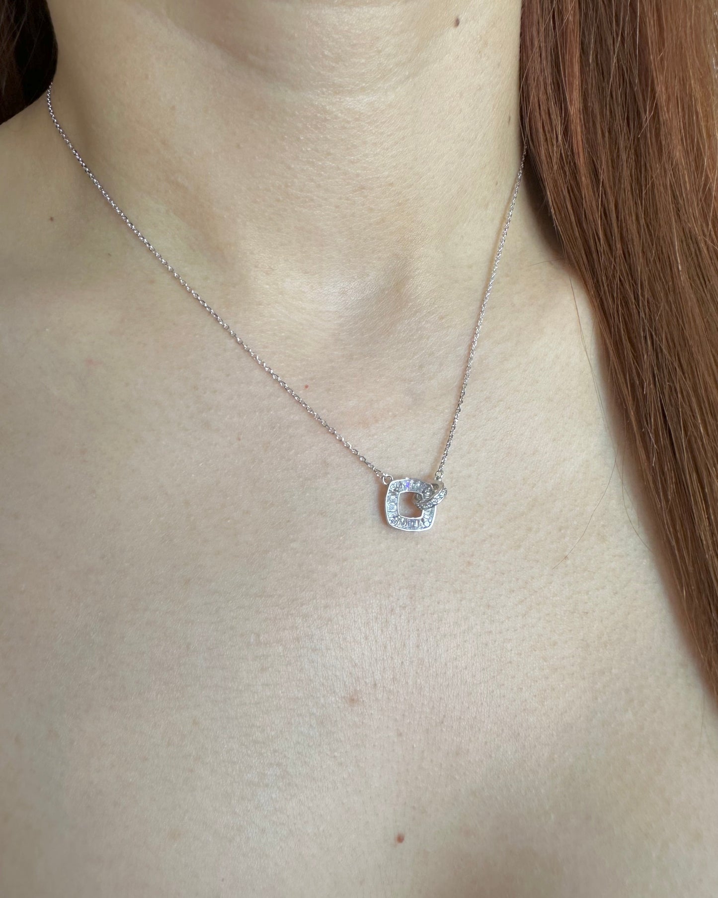 Collar Barril Cuadro Brillo