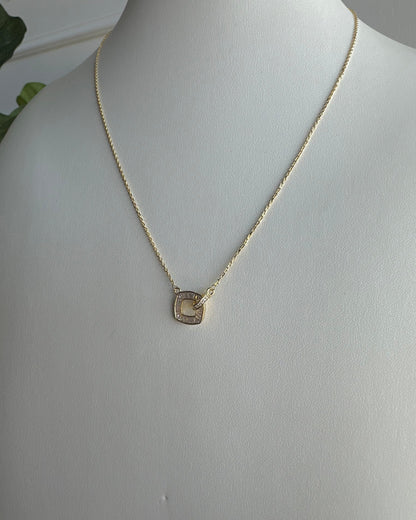 Collar Barril Cuadro Brillo