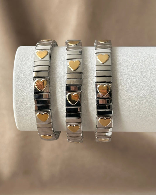 Pulsera Corazon Dorado