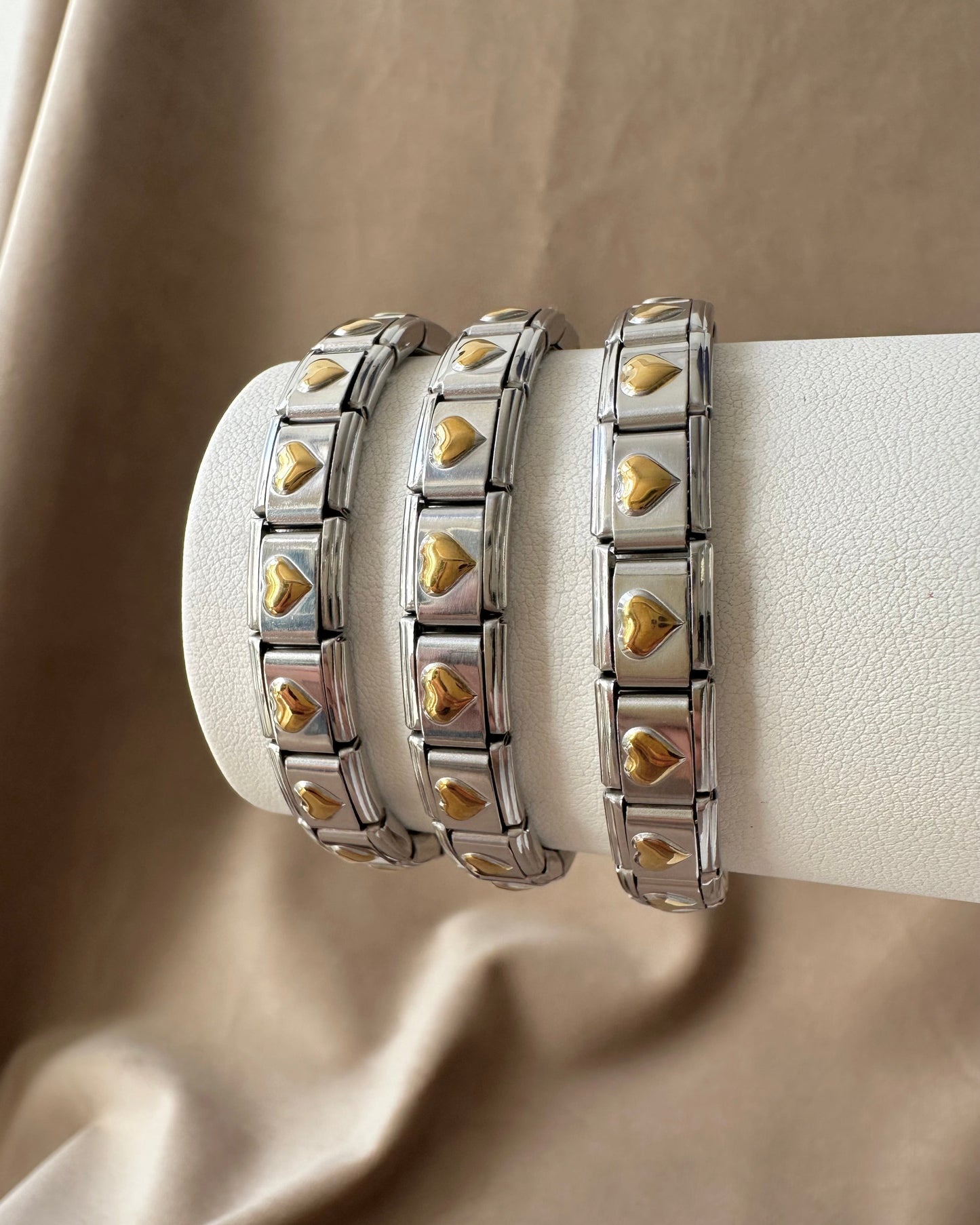 Pulsera Italiana Corazon Dorado