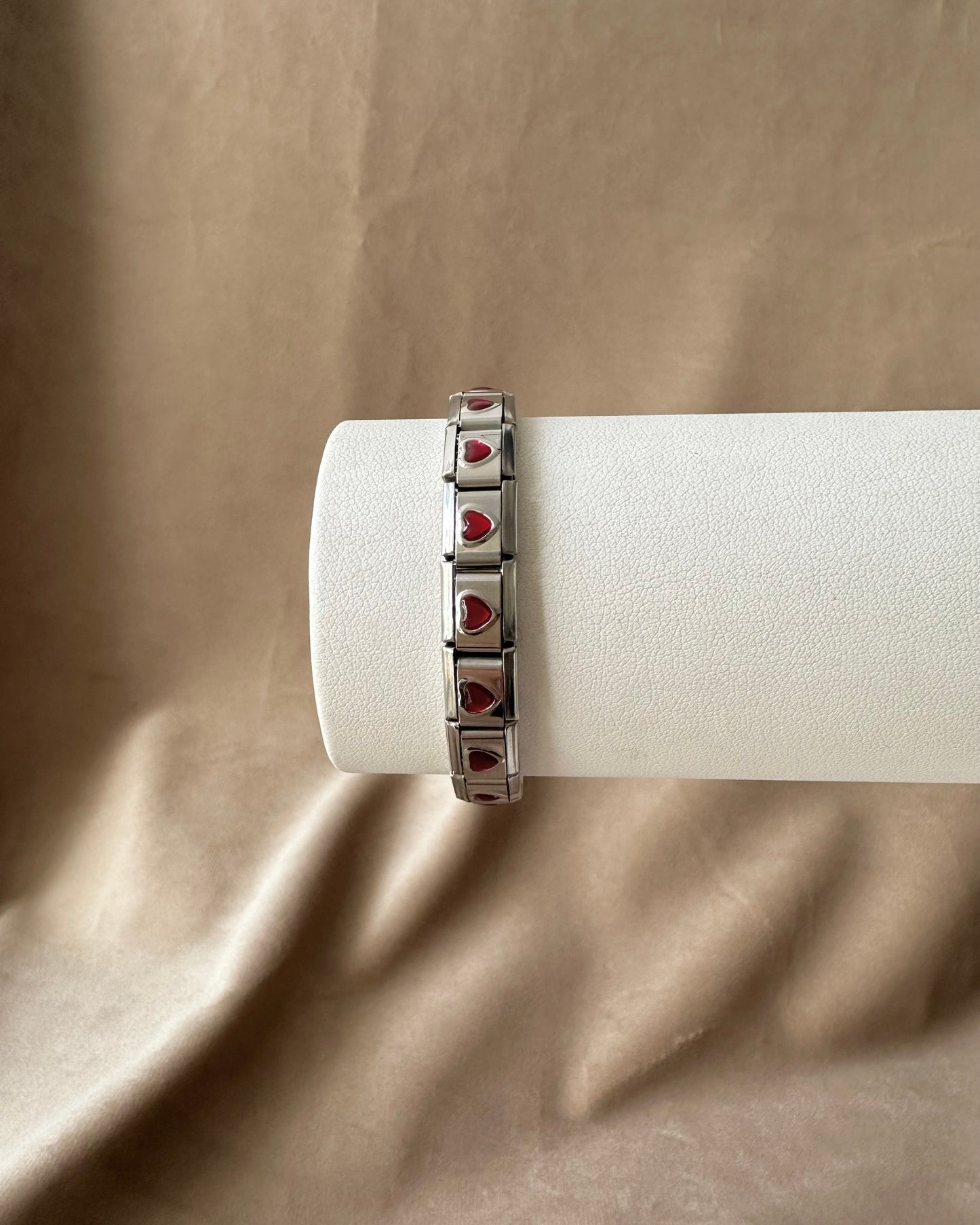 Pulsera Italiana Corazón Rojo