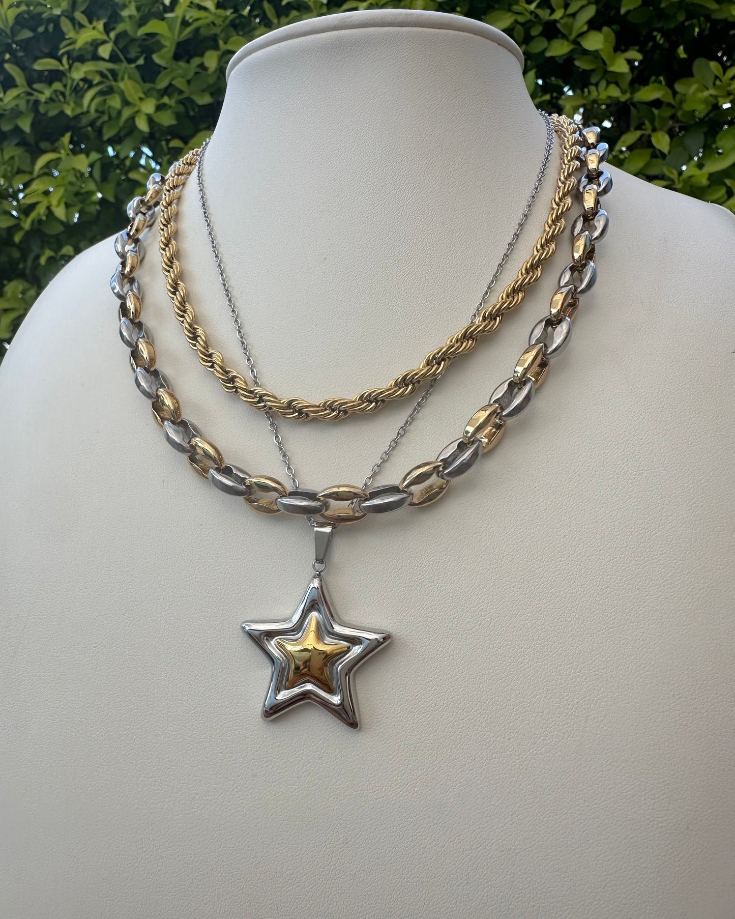 Collar Estrella Bicolor