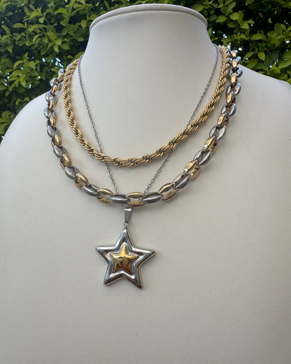 Collar Estrella Bicolor